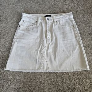J.Crew, Size 27, Mini Cream Denim Skirt